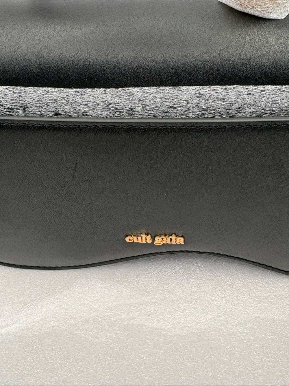 cult gaia Black Kazia Crossbody Bag with Gold Accents - Picture 9 of 16
